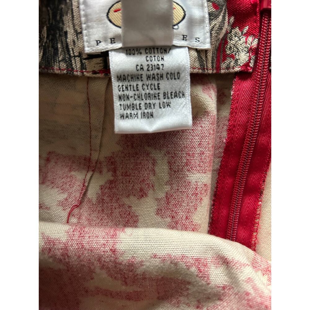 Talbots Size 10 Vintage-Inspired Red Toile de Jouy Skirt. - Picture 6 of 7